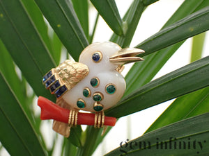 Cartier, broche oiseau années 1950-60