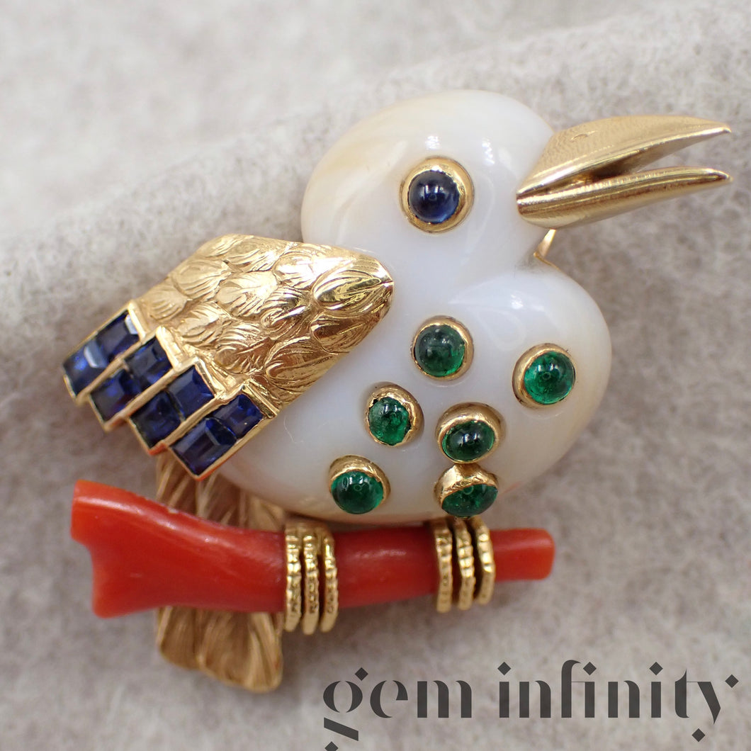 Cartier, broche oiseau années 1950-60