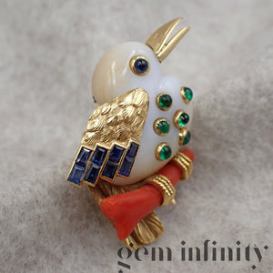 Cartier, broche oiseau années 1950-60