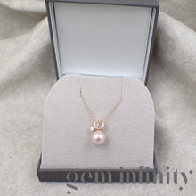 Upload image to gallery, Mimi, pink gold, diamond, pink quartz and pearl necklace
