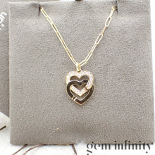 Upload image to gallery, Dinh Van 750 Gold and diamond heart handcuff pendant on chain

