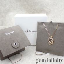 Upload image to gallery, Dinh Van 750 Gold and diamond heart handcuff pendant on chain
