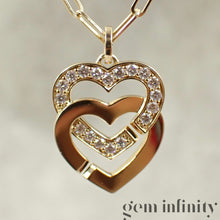 Upload image to gallery, Dinh Van 750 Gold and diamond heart handcuff pendant on chain
