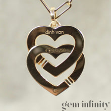 Upload image to gallery, Dinh Van 750 Gold and diamond heart handcuff pendant on chain

