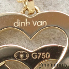 Upload image to gallery, Dinh Van 750 Gold and diamond heart handcuff pendant on chain
