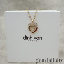Upload image to gallery, Dinh Van 750 Gold and diamond heart handcuff pendant on chain
