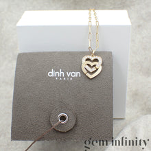 Upload image to gallery, Dinh Van 750 Gold and diamond heart handcuff pendant on chain
