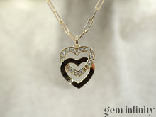 Upload image to gallery, Dinh Van 750 Gold and diamond heart handcuff pendant on chain
