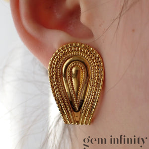 Lalaounis, paire de clips d'oreilles or 750