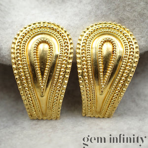 Lalaounis, paire de clips d'oreilles or 750
