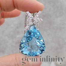 Charger l'image dans la galerie, Pendentif aigue-marine et diamants
