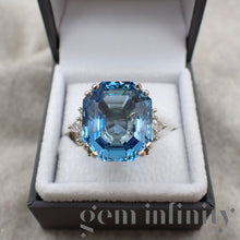 Upload image to gallery, Aquamarine and diamond ring
