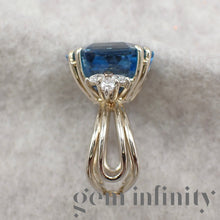 Upload image to gallery, Aquamarine and diamond ring
