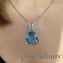 Charger l'image dans la galerie, Pendentif aigue-marine et diamants
