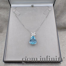 Charger l'image dans la galerie, Pendentif aigue-marine et diamants
