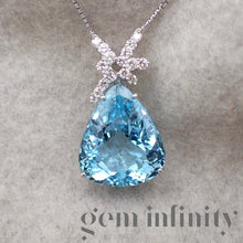Charger l'image dans la galerie, Pendentif aigue-marine et diamants
