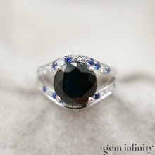Upload image to gallery, Mauboussin, ‘Ni naïve ni soumise vraie’, white gold ring set with sapphires and diamonds
