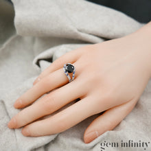 Upload image to gallery, Mauboussin, ‘Ni naïve ni soumise vraie’, white gold ring set with sapphires and diamonds
