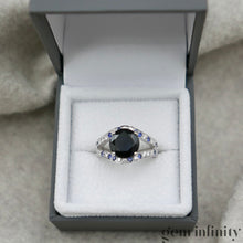 Upload image to gallery, Mauboussin, ‘Ni naïve ni soumise vraie’, white gold ring set with sapphires and diamonds
