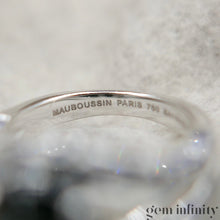 Upload image to gallery, Mauboussin, ‘Ni naïve ni soumise vraie’, white gold ring set with sapphires and diamonds
