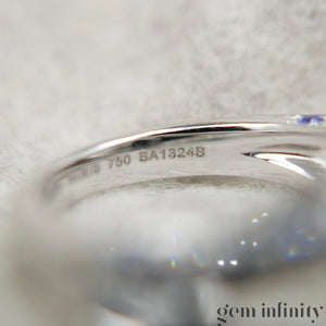 Mauboussin, ‘Ni naïve ni soumise vraie’, white gold ring set with sapphires and diamonds