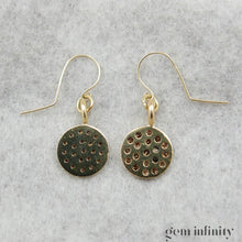 Upload image to gallery, Pair of gold and brown diamond earrings
