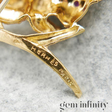 Upload image to gallery, Hermès, gold and ruby squirrel brooch
