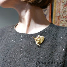 Upload image to gallery, Hermès, gold and ruby squirrel brooch
