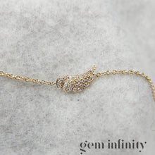 Upload image to gallery, Gold and diamond angel wing bracelet
