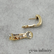 Upload image to gallery, Pomellato, pair of yellow and white gold earrings set with diamonds
