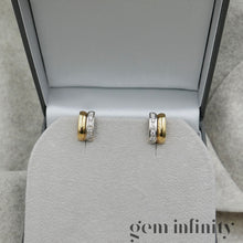 Upload image to gallery, Pomellato, pair of yellow and white gold earrings set with diamonds
