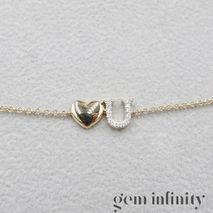  Gold and diamonds Love bracelet