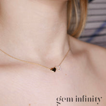 Upload image to gallery, Yellow and white gold &#39;Love U&#39; necklace set with diamonds
