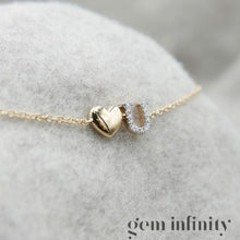 Upload image to gallery,  Gold and diamonds Love bracelet
