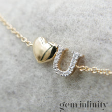Upload image to gallery,  Gold and diamonds Love bracelet
