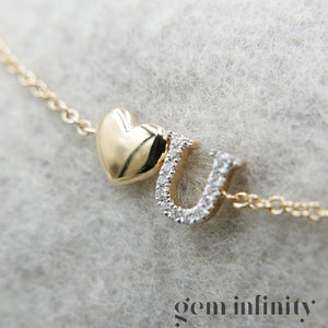 Gold and diamonds Love bracelet