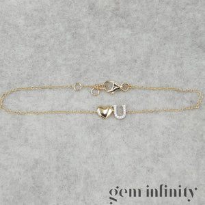  Gold and diamonds Love bracelet