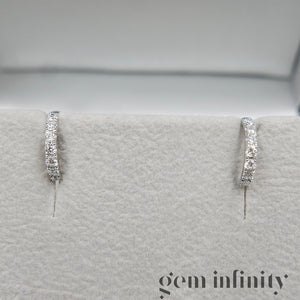 Pair of white gold and diamonds créole earrings
