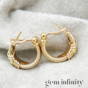 Cartier, pink, white, yellow gold and diamond earrings