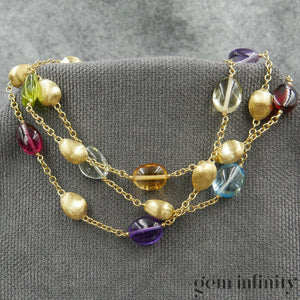MARCO BICEGO, bracelet confettis multi-gemmes