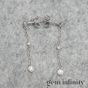 White gold diamond earrings