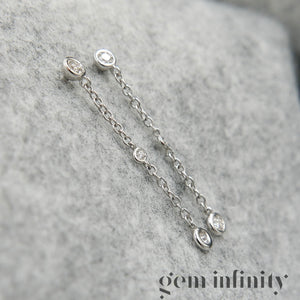 White gold diamond earrings