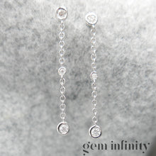 Upload image to gallery, White gold diamond earrings
