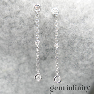 White gold diamond earrings