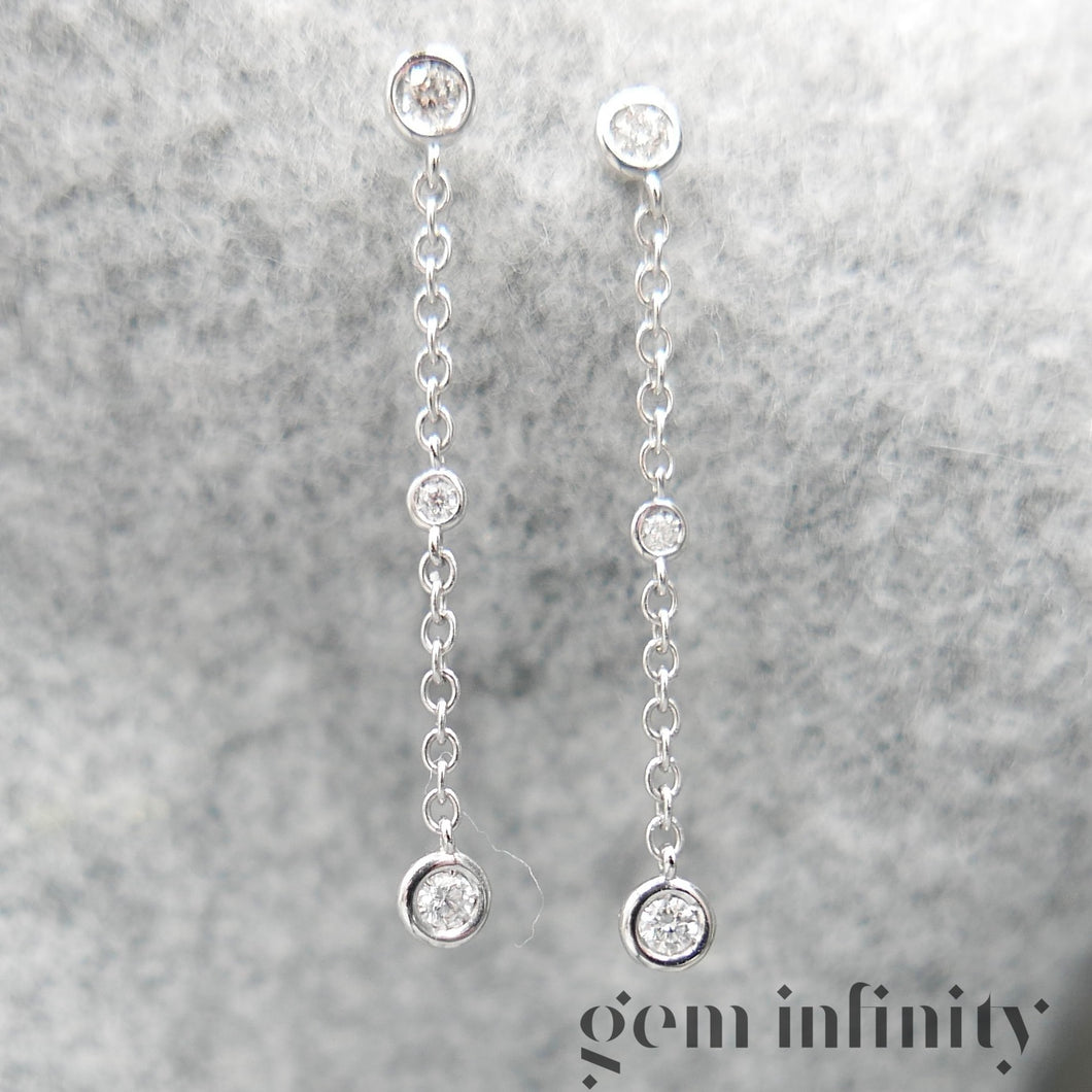 White gold diamond earrings