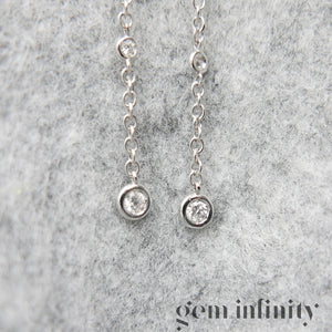 White gold diamond earrings