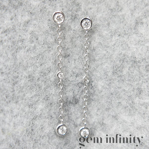 White gold diamond earrings