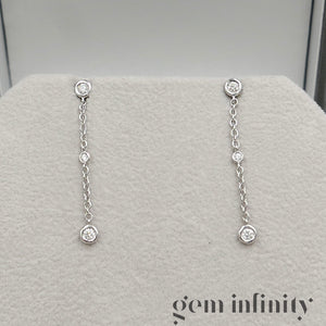 White gold diamond earrings