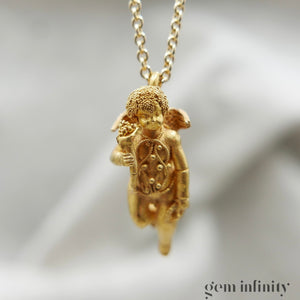 Pendentif ange XIXè s. or sur chaîne