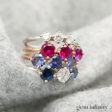 Upload image to gallery, White gold and sapphire ring
